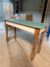 Load image into Gallery viewer, A charming solid pine console table with authentic character. Structurally sound and in good condition, this pre-loved piece bears gentle signs of use that add to its rustic appeal. Ideal for entryways, hallways, or living spaces where you need practical surface space with timeless style.

Delivery Available

Overall Dimensions

106cm wide x 43cm deep x 75cm high&nbsp;

