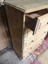 Load image into Gallery viewer, Tall Stripped Pine Drawers
