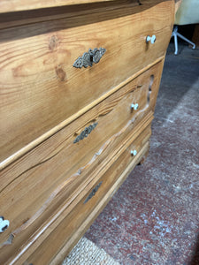 Antique Pine Chest Of Drawers