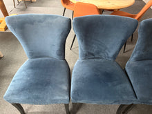 Load image into Gallery viewer, 4 x Navy Blue Dining Chairs

