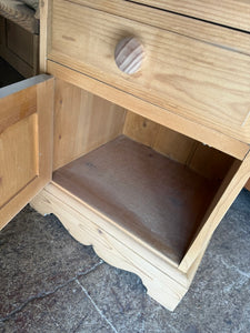 Stripped Pine Bedside