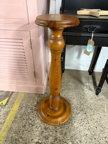Crafted from solid pine, this wooden plant stand offers both durability and charm to your home or garden space. Its sturdy construction ensures reliable support for your favorite plants, while the natural wood finish adds a warm, inviting touch to any decor. 

Delivery Available

Overall Dimensions

21cm diameter x 73cm high
