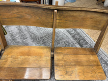 Load image into Gallery viewer, Folding Oak Wooden Pew
