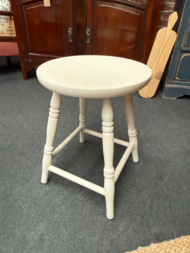 This compact pine stool is sturdy and in good shape overall. It shows some signs of use with minor marks, but nothing significant. Perfect as a low stool or even as a handy side table.

Delivery Available

Overall Dimensions

34cm diameter x 45cm high
