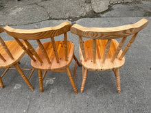 Load image into Gallery viewer, 4 x Pine Kitchen Chairs
