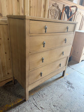 Load image into Gallery viewer, Stripped Oak Chest Of Drawers
