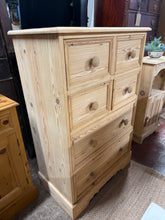 Load image into Gallery viewer, Tall Stripped Pine Drawers
