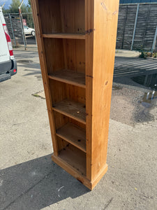 Narrow Pine Bookcase