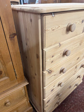 Load image into Gallery viewer, Tall Stripped Pine Drawers
