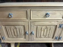 Load image into Gallery viewer, Large Stripped Oak Sideboard
