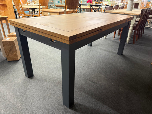 Featuring a beautiful oak finish, this extendable table from Oak Furniture Land is designed to provide both style and durability. With a seating capacity of 6 when unextended and 12 when extended, this versatile table is perfect for accommodating large gatherings or simply enjoying a spacious dining experience. The removable legs also make it easy to move and transport this high-quality table.

Overall Dimensions

180cm long x 90cm wide x 78cm high

280cm long extended

DELIVERY AVAILABLE      

For our oth
