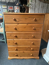 Load image into Gallery viewer, Solid Pine Chest Of Drawers
