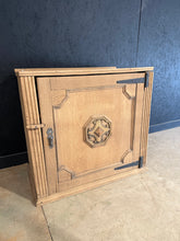 Load image into Gallery viewer, This solid oak cupboard has been stripped back to reveal its natural grain and warm patina. Structurally sound and in g cooodndition, it's ready to use as-is or finish with wax for added protection and lustre. Features one internal shelf, ideal for storing tableware, linens, or decorative pieces. A versatile vintage piece that brings character and storage to any room.

Delivery Available

Overall Dimensions

74cm wide x 43cm deep x 68cm + 2cm high

