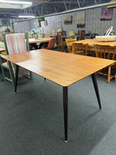 Load image into Gallery viewer, Timeless retro design meets everyday practicality. This dining table comfortably seats six and features sturdy construction with character marks that reflect its use. Removable legs make transport and rearrangement effortless. Perfect for creating a conversation-friendly dining space with classic style.

Delivery Available

Overall Dimensions

160cm long x 90cm wide x 75cm high

