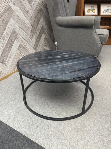 This beautiful marble topped side table is sturdy and generally well maintained. It shows some signs of use, but the marks are minor and don’t detract from its charm. The marble top is detachable from the base, making it easier to move around.

Delivery Available

Overall Dimensions

60cm diameter x 31cm high

