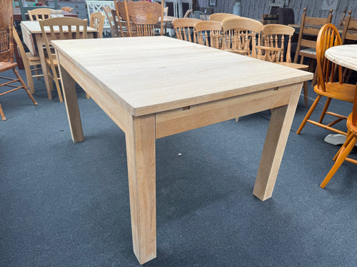 This sturdy oak extendable dining table is in great condition and ready to enhance your dining space. Fully stripped down, it’s a perfect candidate for a fresh coat of wax to keep it protected. When extended with its two leaves, it comfortably seats up to 10 people, making it ideal for gatherings and celebrations.

Overall Dimensions

143cm long x 91.5cm wide x 78cm high

213cm long extended

DELIVERY AVAILABLE      

For our other items see our website https://fossewayfurniture.co.uk

collection from our s