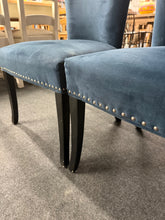 Load image into Gallery viewer, 4 x Navy Blue Dining Chairs
