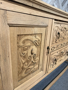 Carved Oak Sideboard