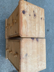 2 x Pine Bedsides