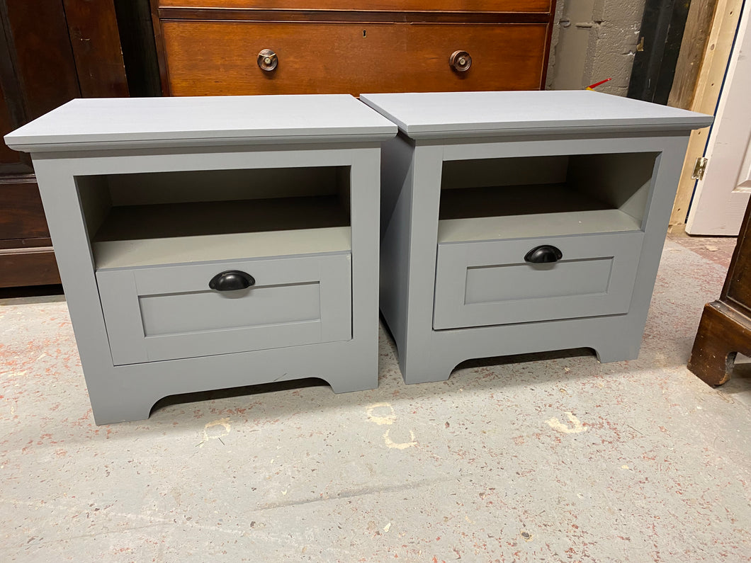 2 x Grey Bedsides