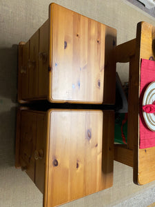 2 x Pine Bedsides