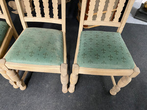 4 x Stripped Oak Chairs