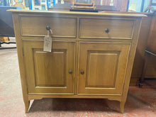 Load image into Gallery viewer, This gorgeous, contemporary double sideboard is in perfect condition and can store everything you need! It features two short drawers above a double cupboard, with one spacious shelf inside.  Overall Dimensions  98cm wide x 46cm deep x 84.5cm high   

