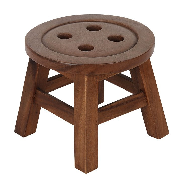 Children s Button Wooden Stool
